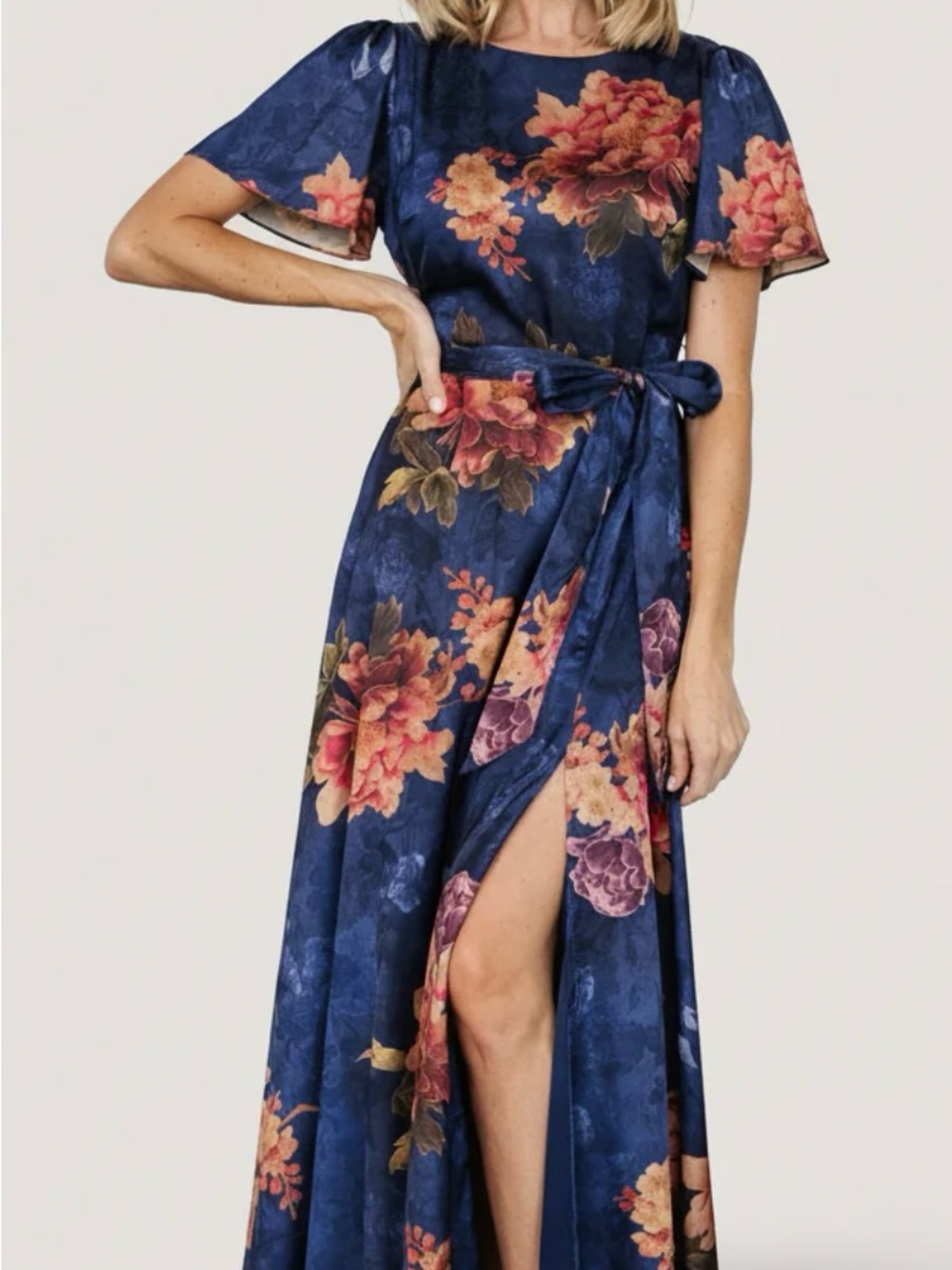 Baltic Born NWT Colina Maxi Dress 1XL Navy Floral